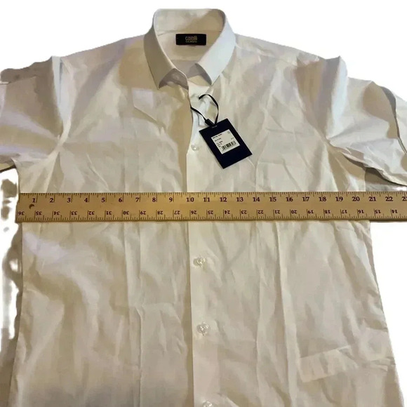 NWT Cavalli Class White Mens Long Sleeve Button Down Dress Shirt Size 16 - Picture 6 of 9